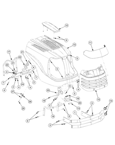 Part Location Diagram of 931-06887A Cub Cadet Hood